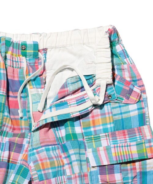BEAMS PLUS（ビームスプラス）の「Beach 6 Pocket Shorts Patchwork Madras（その他パンツ・メンズ・ピンク・LARGE/MEDIUM/SMALL/X-LARGE）」の5枚目の写真