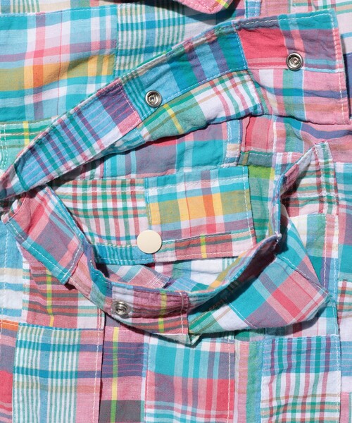 BEAMS PLUS（ビームスプラス）の「Beach 6 Pocket Shorts Patchwork Madras（その他パンツ・メンズ・ピンク・LARGE/MEDIUM/SMALL/X-LARGE）」の8枚目の写真