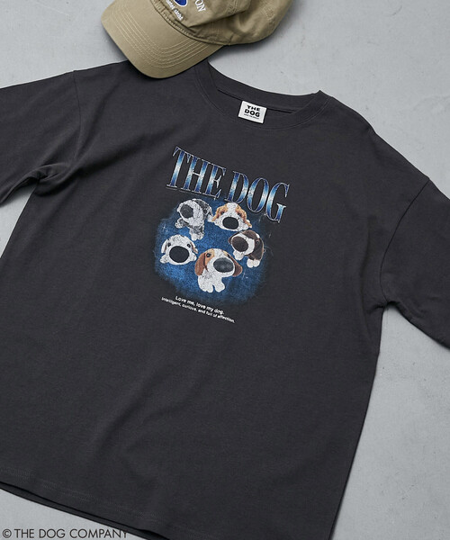 PUBLUX(パブリュクス)の「PUBLUX/パブリュクス THE DOG / バンド風 Tシャツ 限定展開(Tシャツ/カットソー・レディース・ライトグレー/チャコールグレー/オフホワイト・フリ-)」の4枚目の写真
