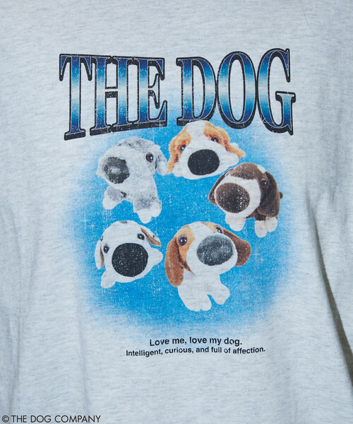 PUBLUX(パブリュクス)の「PUBLUX/パブリュクス THE DOG / バンド風 Tシャツ 限定展開(Tシャツ/カットソー・レディース・ライトグレー/チャコールグレー/オフホワイト・フリ-)」の15枚目の写真