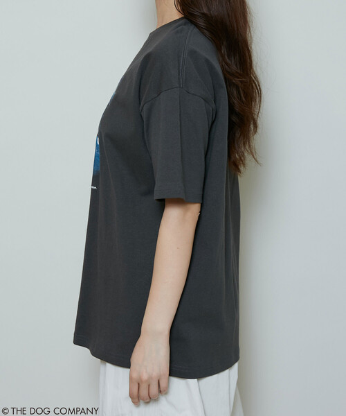 PUBLUX(パブリュクス)の「PUBLUX/パブリュクス THE DOG / バンド風 Tシャツ 限定展開(Tシャツ/カットソー・レディース・ライトグレー/チャコールグレー/オフホワイト・フリ-)」の17枚目の写真