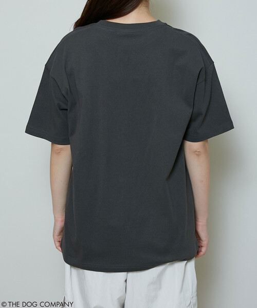 PUBLUX(パブリュクス)の「PUBLUX/パブリュクス THE DOG / バンド風 Tシャツ 限定展開(Tシャツ/カットソー・レディース・ライトグレー/チャコールグレー/オフホワイト・フリ-)」の18枚目の写真