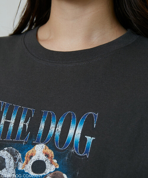 PUBLUX(パブリュクス)の「PUBLUX/パブリュクス THE DOG / バンド風 Tシャツ 限定展開(Tシャツ/カットソー・レディース・ライトグレー/チャコールグレー/オフホワイト・フリ-)」の19枚目の写真