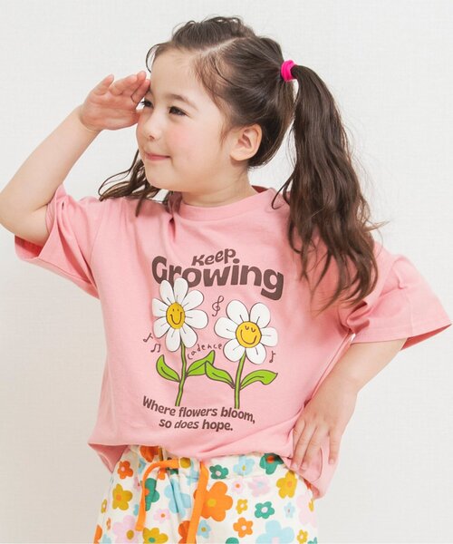 BREEZE(ブリーズ)の「リゾートグラフィック半袖Tシャツ(Tシャツ/カットソー・キッズ・オフホワイト/イエロー/グレー/ピンク/チャコール/ミント・140/130/120/110/100/90/80)」の6枚目の写真