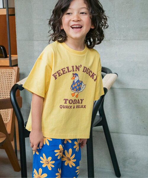 BREEZE(ブリーズ)の「リゾートグラフィック半袖Tシャツ(Tシャツ/カットソー・キッズ・オフホワイト/イエロー/グレー/ピンク/チャコール/ミント・140/130/120/110/100/90/80)」の5枚目の写真