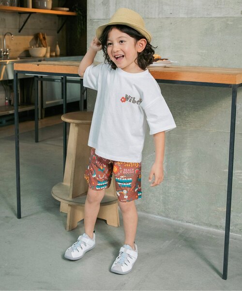BREEZE(ブリーズ)の「リゾートグラフィック半袖Tシャツ(Tシャツ/カットソー・キッズ・オフホワイト/イエロー/グレー/ピンク/チャコール/ミント・140/130/120/110/100/90/80)」の13枚目の写真