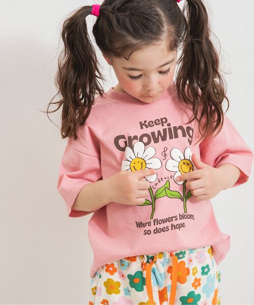 BREEZE(ブリーズ)の「リゾートグラフィック半袖Tシャツ(Tシャツ/カットソー・キッズ・オフホワイト/イエロー/グレー/ピンク/チャコール/ミント・140/130/120/110/100/90/80)」の16枚目の写真