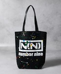 HAND PAINTED N(N) number nine CANVAS TOTE BAG / ハンドペイント