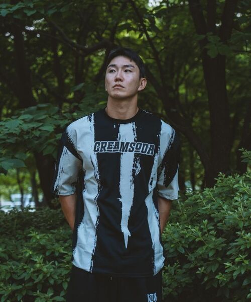 CREAM SODA LAB(クリームソーダラボ)の「ペインテッドラウドロゴ半袖Tシャツブラック(Tシャツ/カットソー・メンズ・その他・MEDIUM/LARGE/X-LARGE)」の2枚目の写真