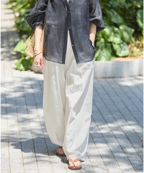 JOURNAL STANDARD(ジャーナルスタンダード)の「【UVカット】タイプライターコクーン パンツ(その他パンツ・レディース・レッド/ブラック/ホワイト/ピンク・36/38)」の5枚目の写真