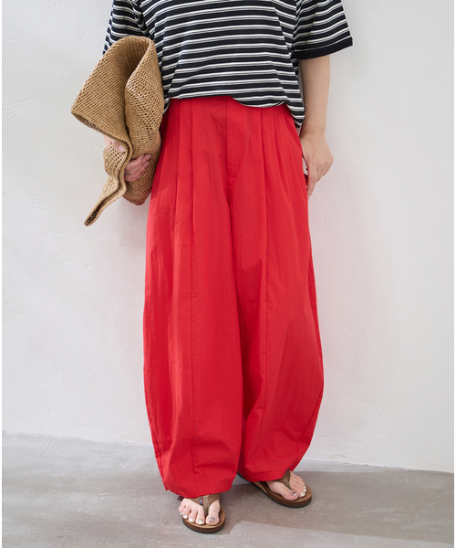 JOURNAL STANDARD(ジャーナルスタンダード)の「【UVカット】タイプライターコクーン パンツ(その他パンツ・レディース・レッド/ブラック/ホワイト/ピンク・36/38)」の10枚目の写真