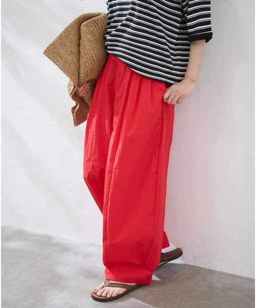 JOURNAL STANDARD(ジャーナルスタンダード)の「【UVカット】タイプライターコクーン パンツ(その他パンツ・レディース・レッド/ブラック/ホワイト/ピンク・36/38)」の12枚目の写真