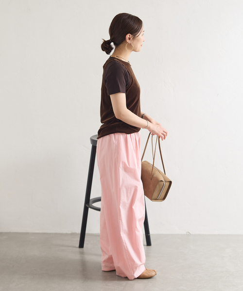 JOURNAL STANDARD(ジャーナルスタンダード)の「【UVカット】タイプライターコクーン パンツ(その他パンツ・レディース・レッド/ブラック/ホワイト/ピンク・36/38)」の14枚目の写真