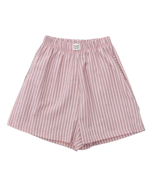 HEILIS(ヘイリス)の「ストライプ柄パジャマショートパンツ / パジャマパンツ ショートパンツ ストライプパンツ サッカーストライプ イージーパンツ ウエストゴム ルームウェア リラックスパンツ ワンマイルウェア レイヤード 春服 夏服 韓国ファッション ピンク ブルー アイボリー(その他パンツ・レディース・アイボリー/ブルー/ピンク・FREE)」の20枚目の写真