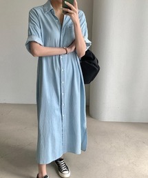 デニムシャツワンピース