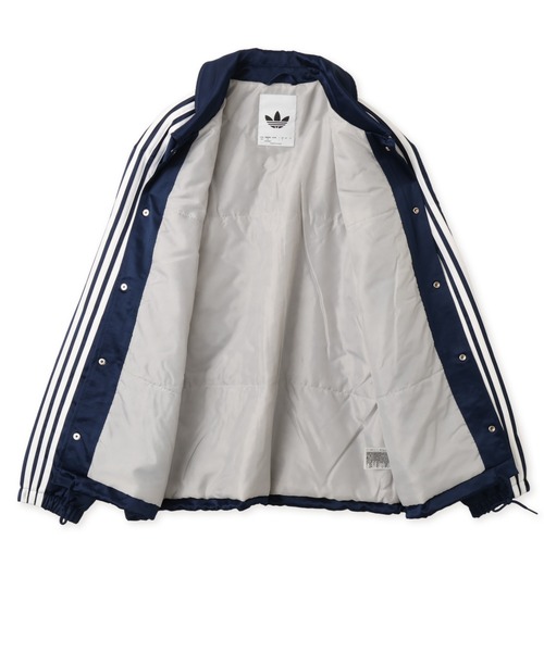 adidas(アディダス)の「adidas 3 STRIPES SATIN PADDED JACKET / アディダス 3ストライプス サテン パデッド ジャケット(その他アウター・メンズ・ネイビー・S/M/L/XL/XXL)」の5枚目の写真