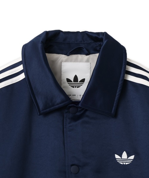 adidas(アディダス)の「adidas 3 STRIPES SATIN PADDED JACKET / アディダス 3ストライプス サテン パデッド ジャケット(その他アウター・メンズ・ネイビー・S/M/L/XL/XXL)」の4枚目の写真