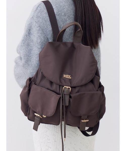 OUTDOOR PRODUCTS(アウトドアプロダクツ)の「【OUTDOOR PRODUCTS】ゴールドバックルリュック(バックパック/リュック・レディース・ブラウン/ブラック/ネイビー・FREE)」の2枚目の写真