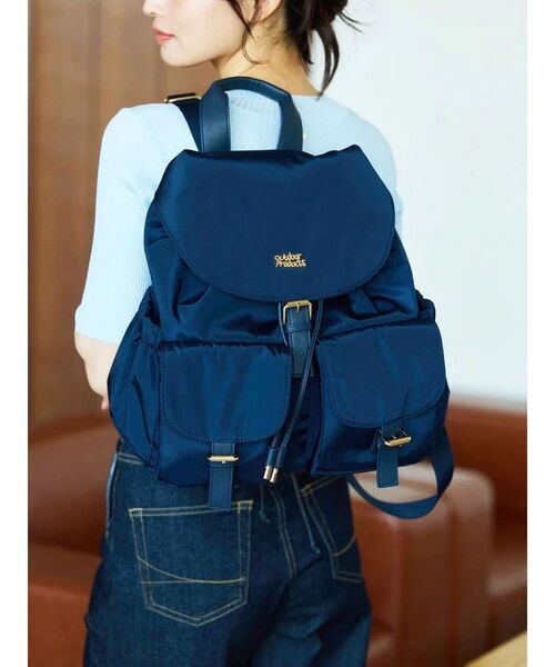 OUTDOOR PRODUCTS(アウトドアプロダクツ)の「【OUTDOOR PRODUCTS】ゴールドバックルリュック(バックパック/リュック・レディース・ブラウン/ブラック/ネイビー・FREE)」の6枚目の写真