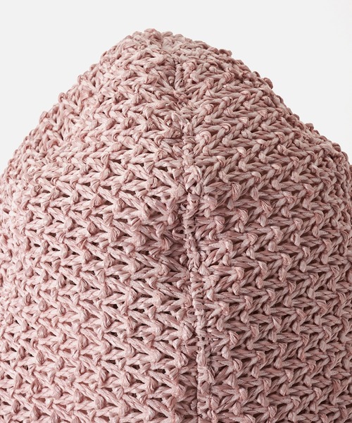 KIJIMA TAKAYUKI(キジマ タカユキ)の「NYLON RAYON RASCHEL MESH TULIP HAT(ハット・レディース・ピンク/ブラック・59cm/57㎝)」の6枚目の写真