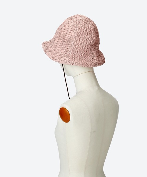 KIJIMA TAKAYUKI(キジマ タカユキ)の「NYLON RAYON RASCHEL MESH TULIP HAT(ハット・レディース・ピンク/ブラック・59cm/57㎝)」の3枚目の写真