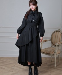 Anely（アネリー）の「ボウタイ リボン アシメ ロング ワンピース（ワンピース）」