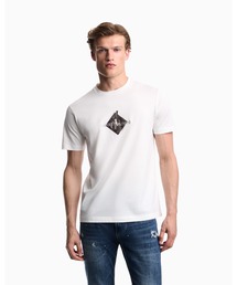 【エンポリオ アルマーニ】プリント クルーネック Tシャツ コットンジャージー