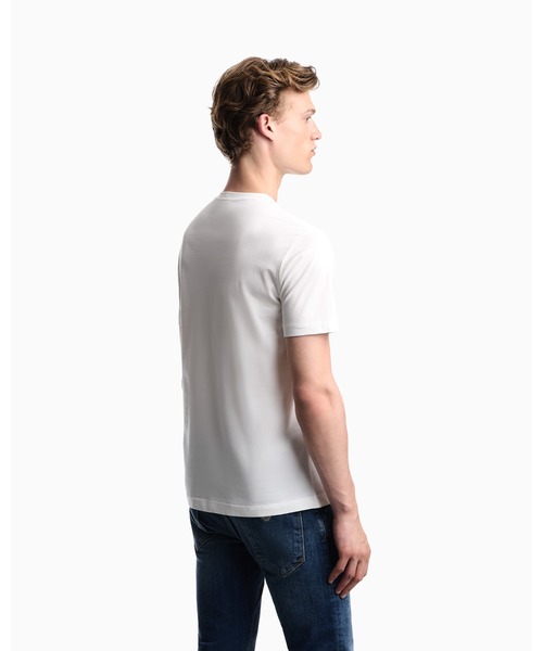 EMPORIO ARMANI(エンポリオアルマーニ)の「【エンポリオ アルマーニ】プリント クルーネック Tシャツ コットンジャージー(Tシャツ/カットソー・メンズ・ホワイト・LARGE/SMALL/MEDIUM/X-LARGE)」の3枚目の写真