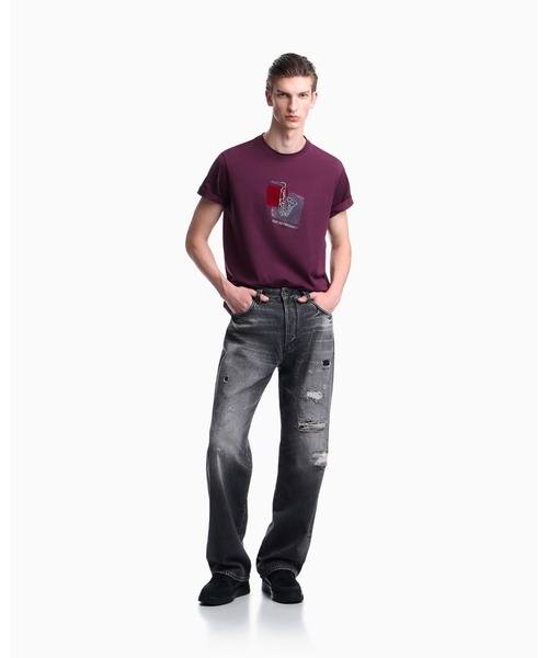 EMPORIO ARMANI(エンポリオアルマーニ)の「【エンポリオ アルマーニ】プリント クルーネック Tシャツ コットンジャージー(Tシャツ/カットソー・メンズ・ホワイト・LARGE/SMALL/MEDIUM/X-LARGE)」の6枚目の写真