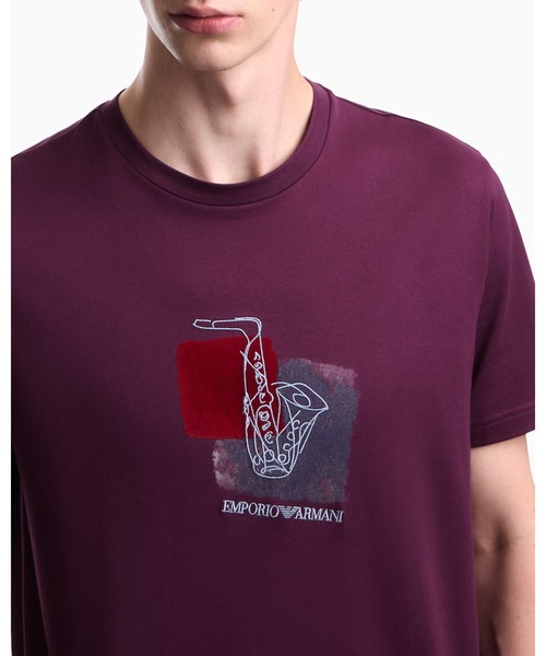 EMPORIO ARMANI(エンポリオアルマーニ)の「【エンポリオ アルマーニ】プリント クルーネック Tシャツ コットンジャージー(Tシャツ/カットソー・メンズ・ホワイト・LARGE/SMALL/MEDIUM/X-LARGE)」の8枚目の写真