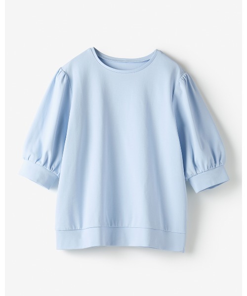 DoCLASSE( ドゥクラッセ)の「コットンポンチ・パフ袖プルオーバー(Tシャツ/カットソー・レディース・ホワイト/ブルー/ネイビー/ブラック・3L/S/LL/M/L)」の11枚目の写真