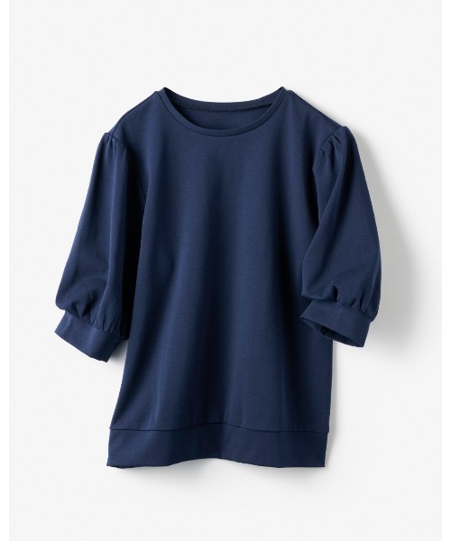 DoCLASSE( ドゥクラッセ)の「コットンポンチ・パフ袖プルオーバー(Tシャツ/カットソー・レディース・ホワイト/ブルー/ネイビー/ブラック・3L/S/LL/M/L)」の13枚目の写真
