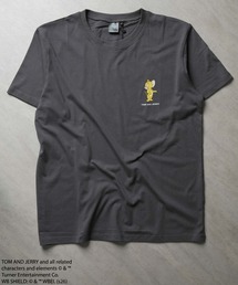 接触冷感 TOM&JERRY ワンポイントプリント ちょいBIG Tシャツ メンズ(T36-100)