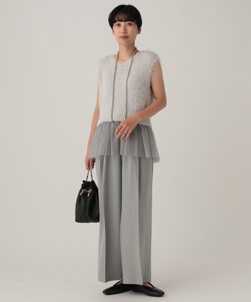 Elura(エルーラ)の「サキソニー風ベルト付きパンツ/1043149(その他パンツ・レディース・ライトグレー/ブラウン/チャコールグレー・SMALL/MEDIUM)」の4枚目の写真