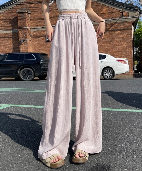 LUCPY(ラクピー)の「ラインストーンドットワイドパンツ(その他パンツ・レディース・ブラック/ホワイト/ピンク・X-LARGE/MEDIUM/SMALL/LARGE)」の3枚目の写真