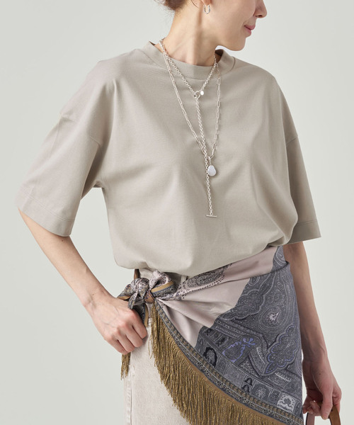 SLOANE（スローン）の「《追加2》SLOANE スローン 別注Tシャツ（Tシャツ/カットソー・レディース・ネイビー/ベージュ系その他/グリーン/ブラック/ライトグレー/チャコールグレー・FREE）」の3枚目の写真