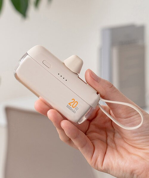 BIRTHDAY BAR(バースデイバー)の「USB急速充電モバイルバッテリーUSB PD(パワーデリバリー)対応 20W(スマホグッズ・レディース・ベージュ・0)」の4枚目の写真
