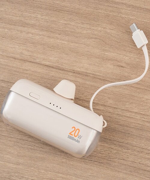 BIRTHDAY BAR(バースデイバー)の「USB急速充電モバイルバッテリーUSB PD(パワーデリバリー)対応 20W(スマホグッズ・レディース・ベージュ・0)」の6枚目の写真
