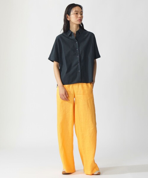 ECOALF(エコアルフ)の「MELANIA サッカー シャツ / MELANIA SEERSUCKER SHIRT WOMAN(シャツ/ブラウス・レディース・ホワイト/ダークネイビー・FREE)」の6枚目の写真
