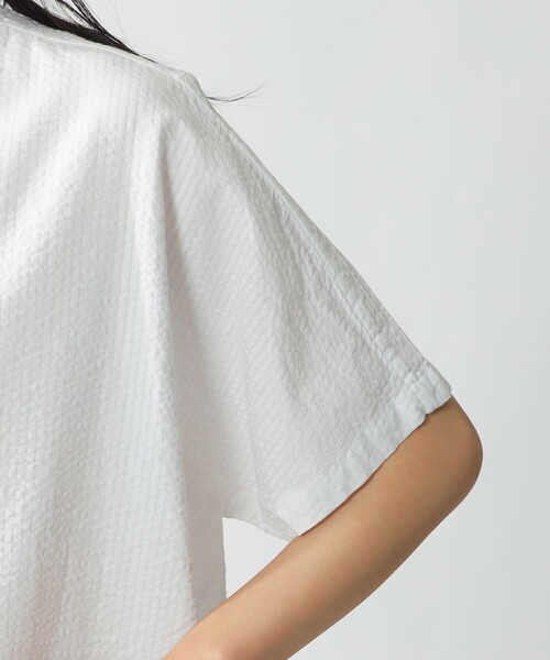 ECOALF(エコアルフ)の「MELANIA サッカー シャツ / MELANIA SEERSUCKER SHIRT WOMAN(シャツ/ブラウス・レディース・ホワイト/ダークネイビー・FREE)」の10枚目の写真