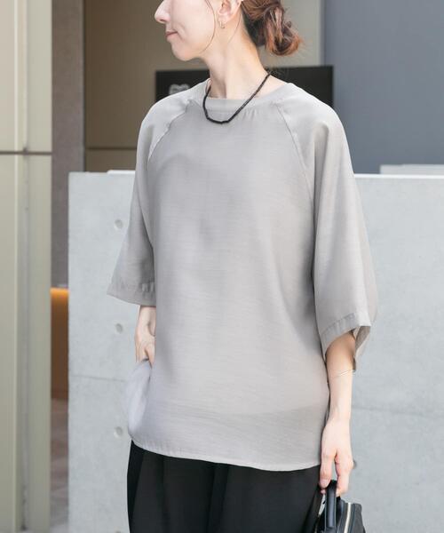 ITEMS URBANRESEARCH(アイテムズ アーバンリサーチ)の「オーガンジーレイヤードTシャツ(Tシャツ/カットソー・レディース・ベージュ/グレー/ホワイト・FREE)」の14枚目の写真