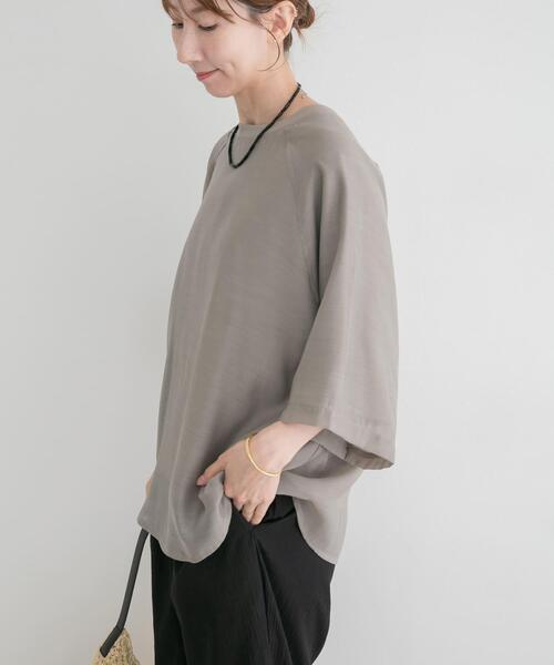 ITEMS URBANRESEARCH(アイテムズ アーバンリサーチ)の「オーガンジーレイヤードTシャツ(Tシャツ/カットソー・レディース・ベージュ/グレー/ホワイト・FREE)」の18枚目の写真