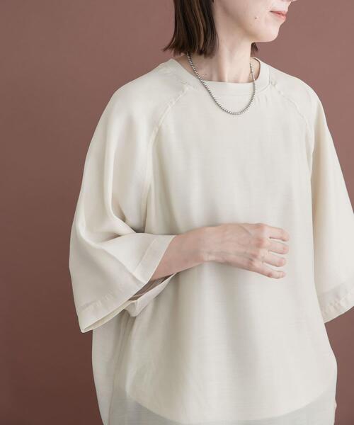 ITEMS URBANRESEARCH(アイテムズ アーバンリサーチ)の「オーガンジーレイヤードTシャツ(Tシャツ/カットソー・レディース・ベージュ/グレー/ホワイト・FREE)」の22枚目の写真