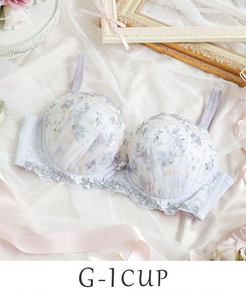 Risa Magli（リサマリ）の「エステル ブラジャー （G－I） ＜Glamor Bra／バストアップタイプ＞（ブラジャー・レディース・レッド系1/ブルー/アイボリー・G75/G70/H75/H70/H65/G80/I75/I70/I65/G65）」の2枚目の写真