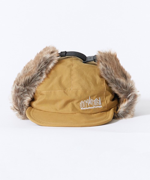 Manhattan Portage(マンハッタンポーテージ)の「Manhattan Portage / マンハッタンポーテージ TRAPPER CAP ジェット トラッパーキャップ ブランドロゴ アウトドア デイリー メンズ 2026年秋冬 秋物(キャップ・メンズ・ブラック/キャメル・FREE)」の3枚目の写真