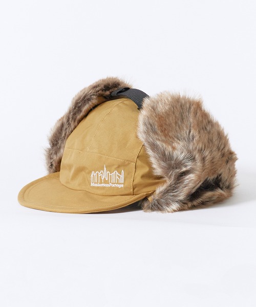 Manhattan Portage(マンハッタンポーテージ)の「Manhattan Portage / マンハッタンポーテージ TRAPPER CAP ジェット トラッパーキャップ ブランドロゴ アウトドア デイリー メンズ 2026年秋冬 秋物(キャップ・メンズ・ブラック/キャメル・FREE)」の4枚目の写真