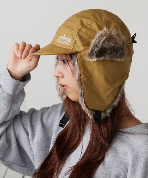 Manhattan Portage(マンハッタンポーテージ)の「Manhattan Portage / マンハッタンポーテージ TRAPPER CAP ジェット トラッパーキャップ ブランドロゴ アウトドア デイリー メンズ 2026年秋冬 秋物(キャップ・メンズ・ブラック/キャメル・FREE)」の22枚目の写真