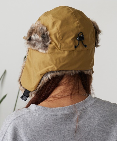 Manhattan Portage(マンハッタンポーテージ)の「Manhattan Portage / マンハッタンポーテージ TRAPPER CAP ジェット トラッパーキャップ ブランドロゴ アウトドア デイリー メンズ 2026年秋冬 秋物(キャップ・メンズ・ブラック/キャメル・FREE)」の21枚目の写真