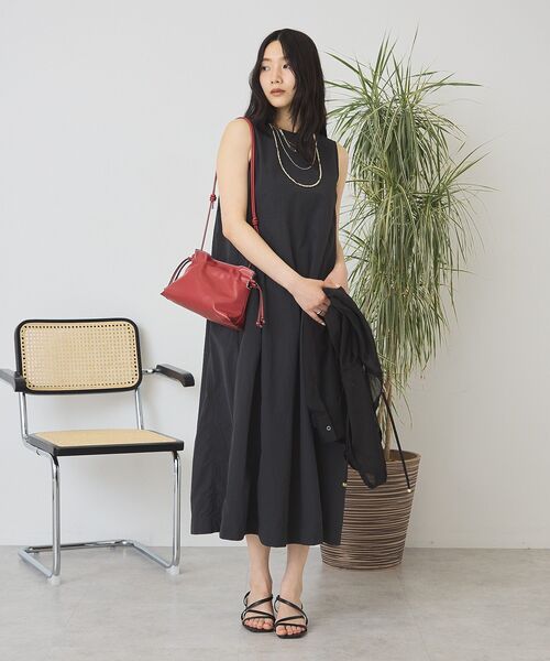 AMERICAN HOLIC（アメリカンホリック）の「【2点セット】ナイロンAラインワンピース+キャミソール（ワンピース・レディース・カーキ系1/チャコールグレー・L/M）」の21枚目の写真