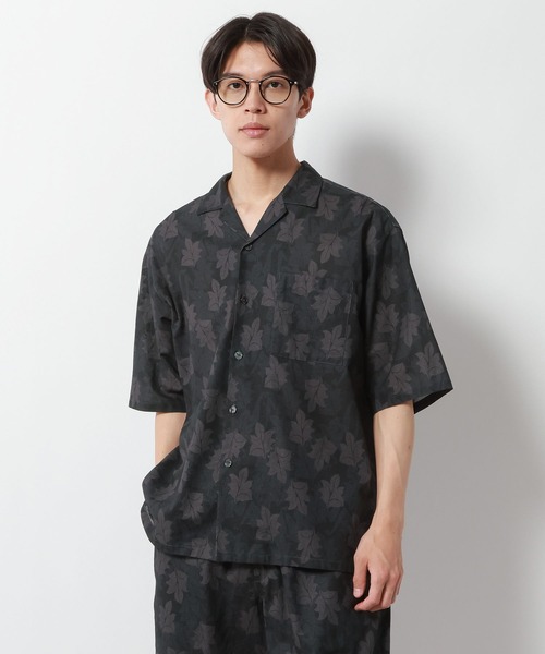 GLOBAL WORK（グローバルワーク）の「ミュルーズモダン 開襟シャツ/半袖/1042997（シャツ/ブラウス・メンズ・チャコールグレー×ブラック/ブラック系その他/ネイビー/グレー系その他・X-LARGE/SMALL/MEDIUM/LARGE）」の4枚目の写真